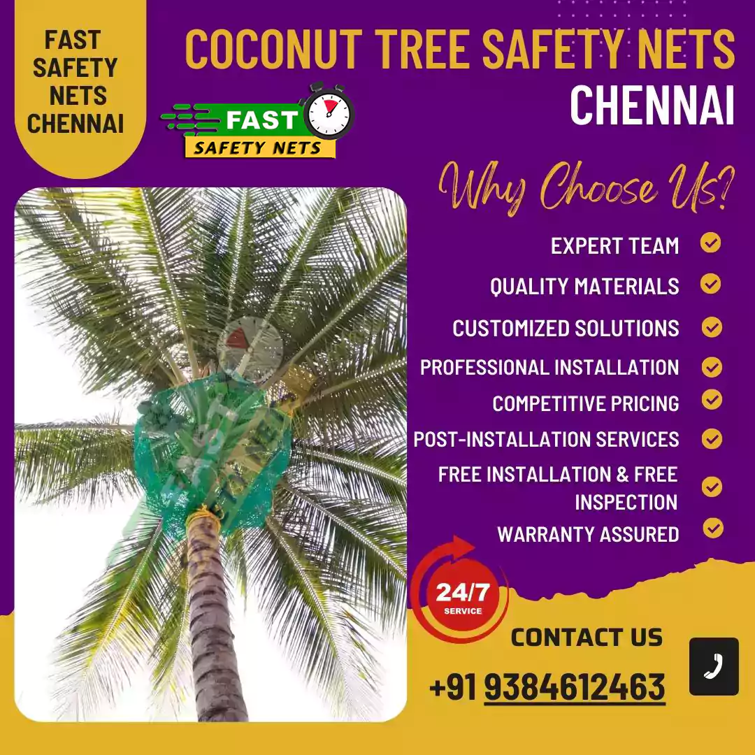 Coconut Tree Safety Nets Chennai